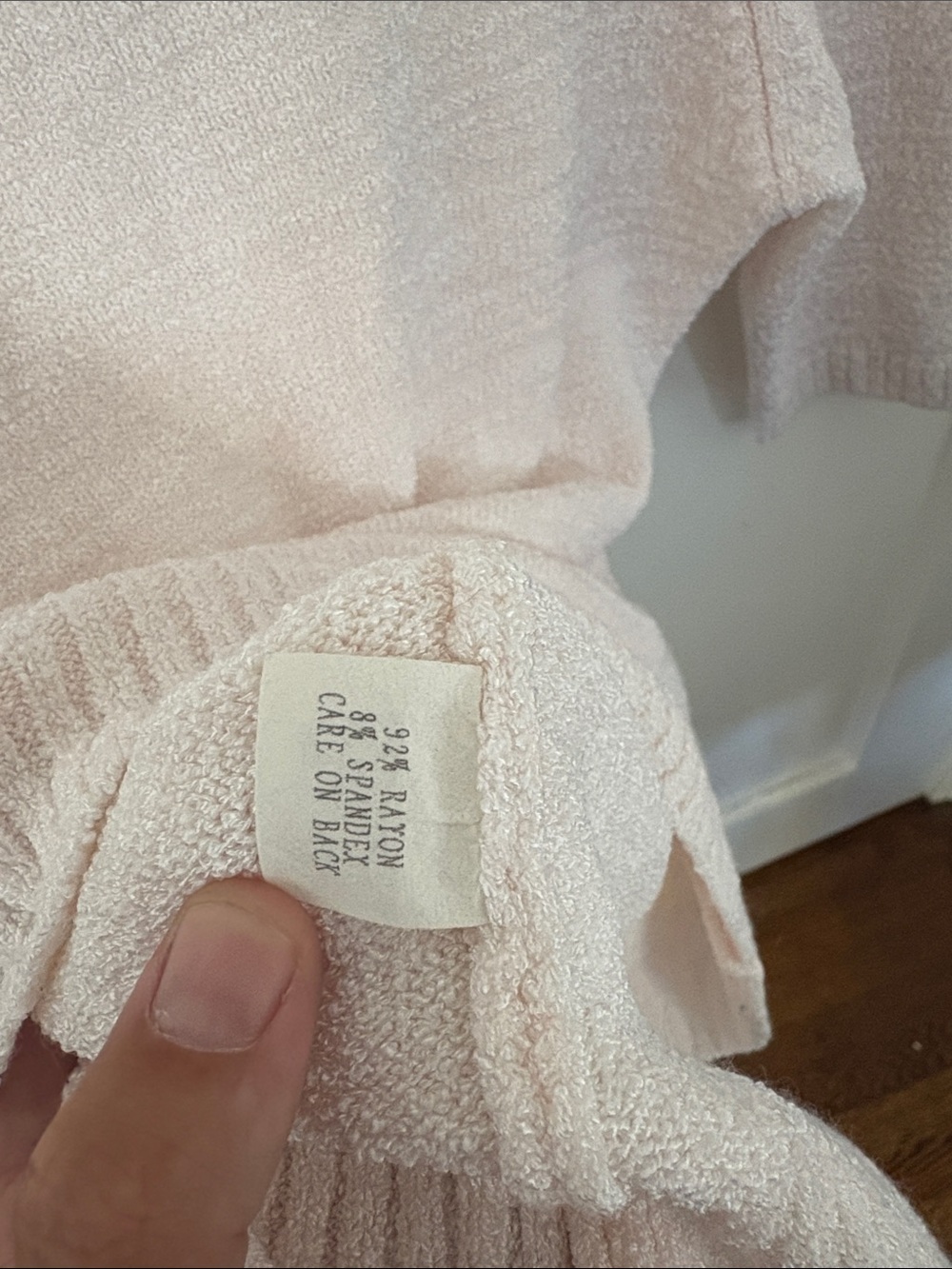 bebe Soft Blush V-Neck Sweater - Picture 4 of 5